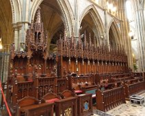 Choir stalls at the Troro Cathederal. Choir stalls at the Troro Cathederal. I missed a picture of the organ pipes just above. The Father Willis organ of 1887 is widely regarded as one of the finest...