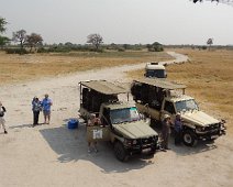 Trucks Our tour group of 15 stop for a Photo Op and a lunch break at Chobe National Park in Zimbabwe. This area was pretty level and sandy so the ride was reasonably...