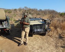 Touring Our guide gives us a briefing as we start off on a walk in Kruger National Park, SA. The only time we saw weapons was when we walked. The animals seemed to have...