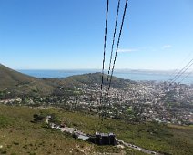 Cable Car to Table Mountain Our first morning in Cape Town we rode the cable car to the top of Table Mountain.