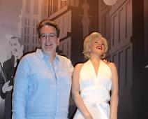 D00_PaulandMarilyn Paul poses with Marilyn at Madame Tussauds .