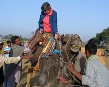 B09_Sylvia_on_Camel Sylvia looks like she is enjoying her camel ride. Not sure if the camel is enjoying it.