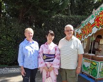 Joyce and Kenn stumble on our first Kimono-clad lady on the way to the shrine Joyce and Kenn stumble on our first Kimono-clad lady on the way to the shrine