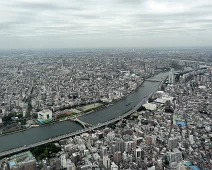 Tokyo from SkyTree, the world's tallest freestanding broadcasting tower at 2080 feet. Tokyo from SkyTree, the world's tallest freestanding broadcasting tower at 2080 feet.