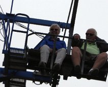 C011_ChairLift Joyce and Kenn riding the chair lift to the top of Kamen (Stone) Cherskogo (755 meters height). It was named after famous Baikal explorer and geologist, Ivan...