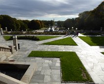 D02_C_Vigeland Vigeland Park looking to the Fountain. Vigeland Park is the world's largest sculpture park made by a single artist. The sculpture park is Gustav Vigeland's...