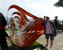 Joyce admiring an artistc feature in Rio. Joyce admiring an artistc feature in Rio.