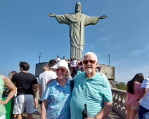 Joyce and Kenn with the statue of Christ the Redeemer. Joyce and Kenn with the statue of Christ the Redeemer.