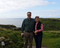 Paul and Angela in Cornwall with Tintagel Castle in the background. Legendary birthplace of King Arthur. Paul and Angela in Cornwall with Tintagel Castle in the background. Legendary birthplace of King Arthur.