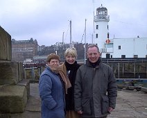 Bill_Linsey_Sylv_Whitby Bill and Lindsey More with Sylvia in Whitby on the North Sea Coast about 75 miles NE from Harrogate.