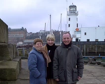 Bill_Linsey_Sylv_Whitby Bill and Lindsey More with Sylvia in Whitby on the North Sea Coast about 75 miles NE from Harrogate.