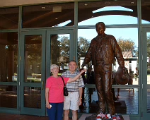Reagan Library November 2006 trip to California with Al & Sheila. Al and Sheila in Front of Ronald Reagan Library.