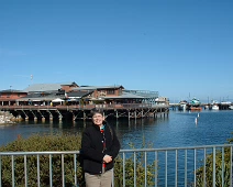 Sylvia in front of Old Fisherman's Wharf in Monterey. November 2006 trip to California with Al & Sheila. Sylvia in front of Old Fisherman's Wharf in Monterey.