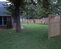 East_Fence_2 New fence Jerry put up in side yard of our house at Garden Place in Bentonville.