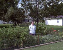 Sylvia_Corn_2002 Sylvia in the veggie garden at our house on Garden Place in Bentonville.