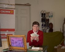 Sylvia_Garage_Sale1 Sylvia counting her money she made while hosting a garage sale in Bentonville.