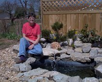 Sylvia_at_Pond_2 Finishing up the "feature" Sylvia at our house on Garden Place in Bentonville.